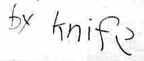 by knife
